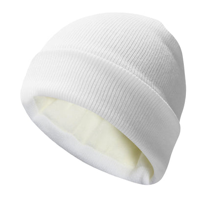 PFFY Beanie for Men Women Unisex Knit Cuffed Plain Winter Thick Lined Beanies Hats