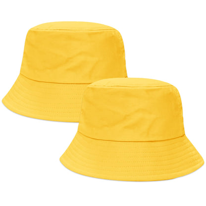 PFFY 2 Packs Bucket Hat for Women Men Cotton Hats Sun Beach Fishing Cap
