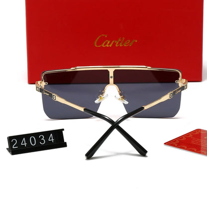 24034 New frameless oversized sunglasses for men and women