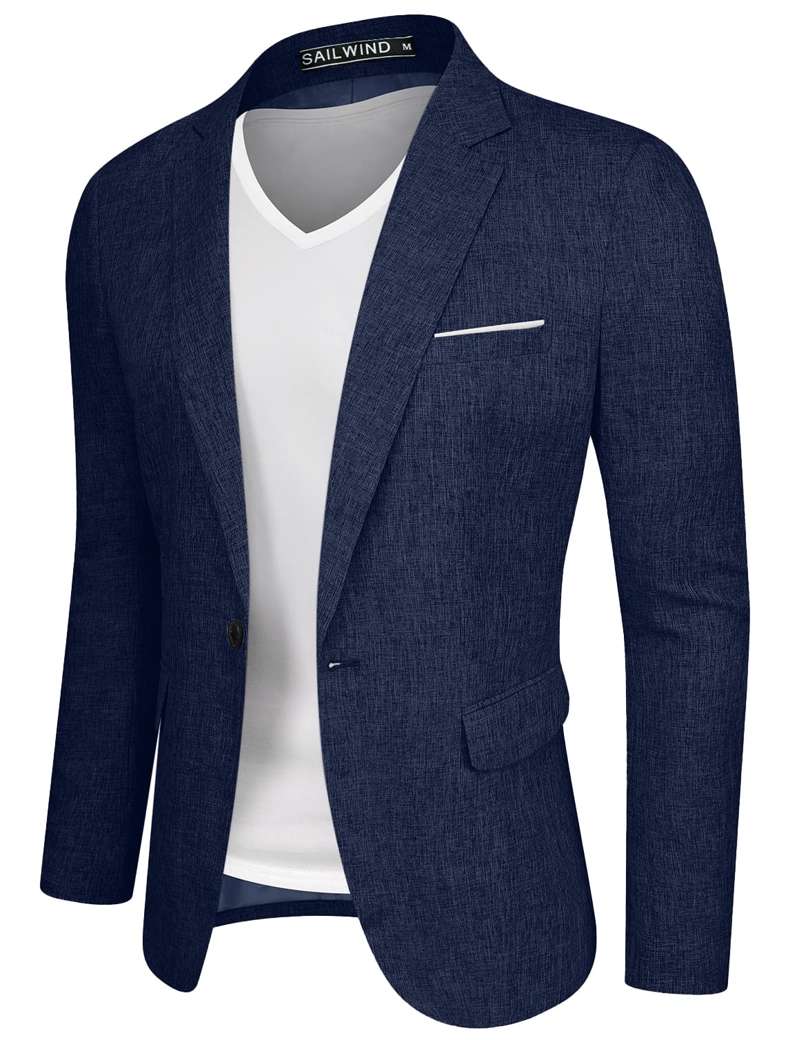 Sailwind Men's Casual Blazer Jackets Lightweight One Button Sports Coats Suit