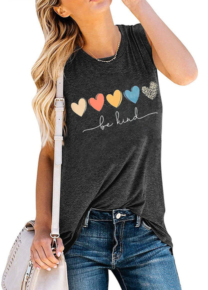 YEXIPO Womens Tank Tops Summer Sleeveless T Shirts Casual Loose Letter Printed Graphic Tees Blouses