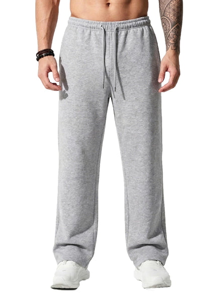 Sailwind Men's Casual Baggy Sweatpants Straight Leg Cotton Sweat Pants Open Bottom Lounge Joggers with Pockets