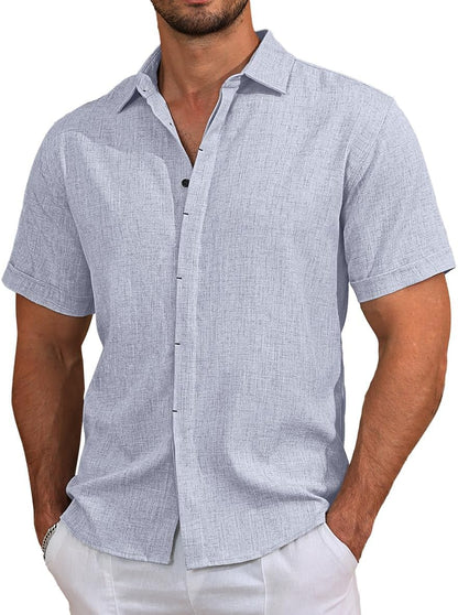 Sailwind Men's Shirts Short Sleeve Casual Shirts Button Down Beach Summer Shirt