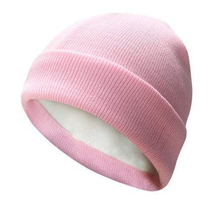 PFFY Beanie for Men Women Unisex Knit Cuffed Plain Winter Thick Lined Beanies Hats