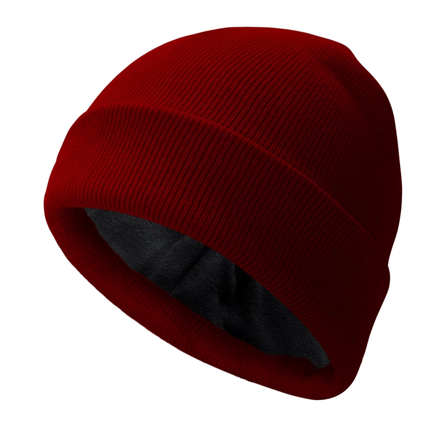 PFFY Beanie for Men Women Unisex Knit Cuffed Plain Winter Thick Lined Beanies Hats