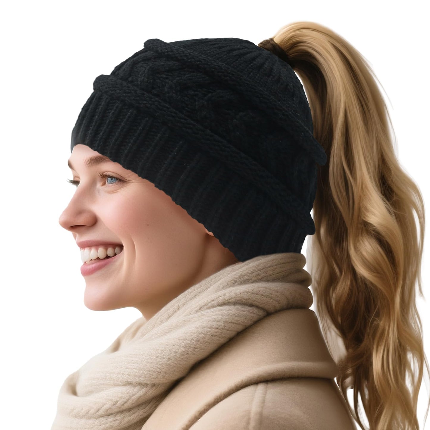 PFFY Beanie Hat for Women Winter Warm Knit Beanies Hats Skull Cap