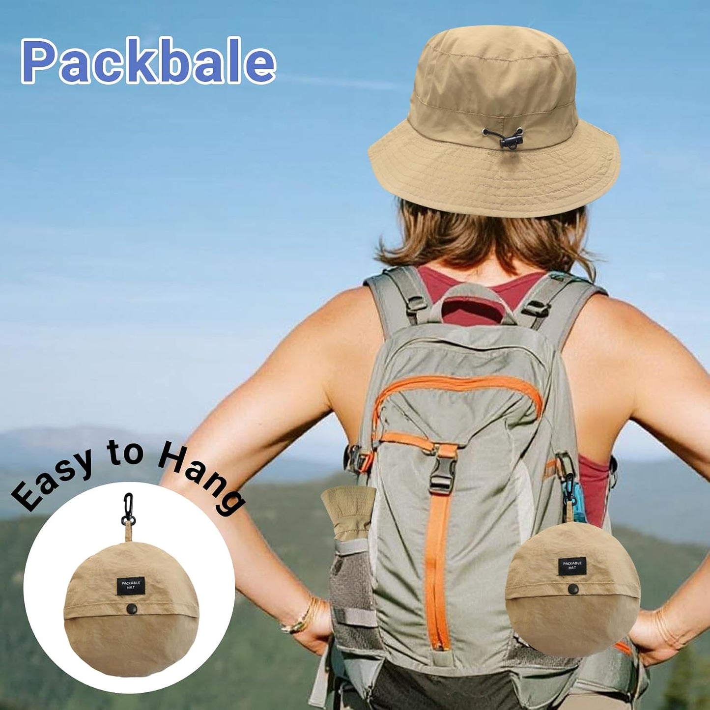 PFFY Waterproof Bucket Hat Rain Quick Dry Hats for Men Women Packable Sun Hat for Fishing Hiking Outdoors