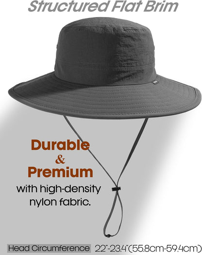 FURTALK Sun Hats for Women with Ponytail Hole Men Beach Hiking UPF 80+ Foldable Hiking Summer UV Protection Bucket Hats
