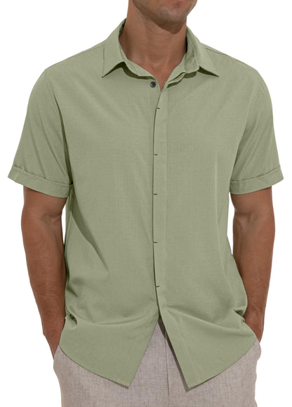 Sailwind Men's Shirts Short Sleeve Casual Shirts Button Down Beach Summer Shirt