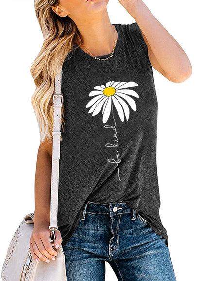 YEXIPO Womens Tank Tops Summer Sleeveless T Shirts Casual Loose Letter Printed Graphic Tees Blouses