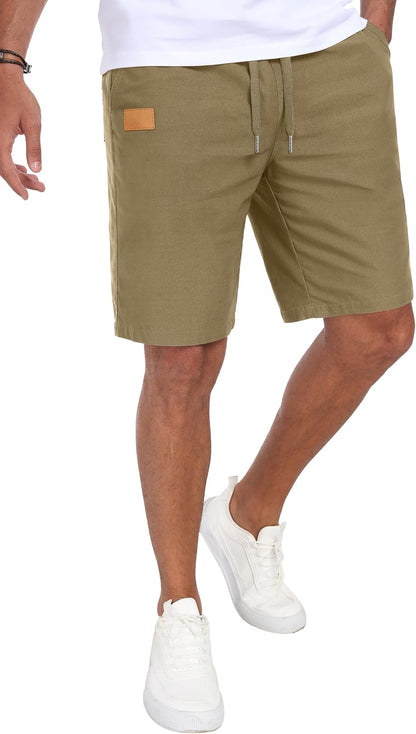 Sailwind Men's Casual Summer Beach Shorts Classic Fit Dress Stretch Waist Shorts with Pockets