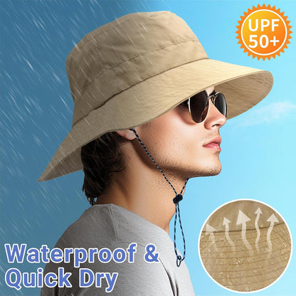 PFFY Waterproof Bucket Hat Rain Quick Dry Hats for Men Women Packable Sun Hat for Fishing Hiking Outdoors