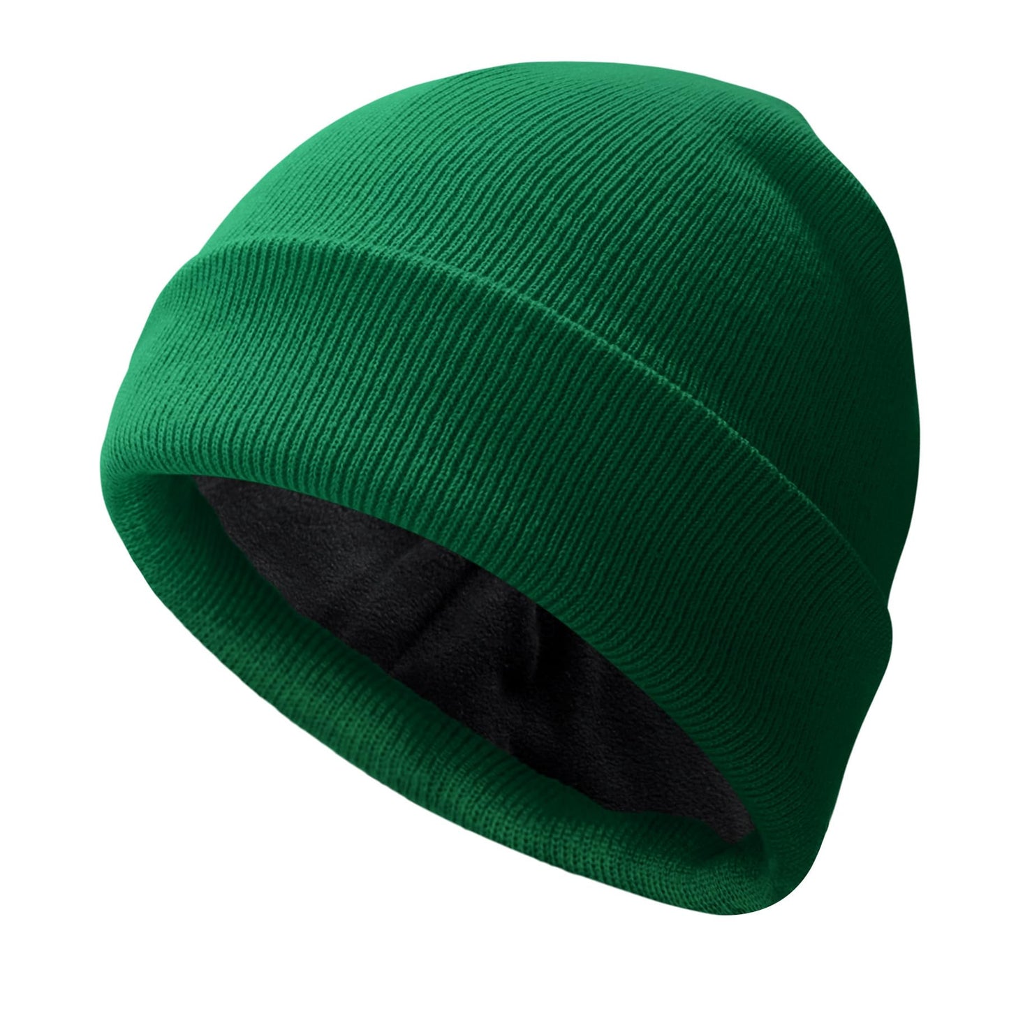 PFFY Beanie for Men Women Unisex Knit Cuffed Plain Winter Thick Lined Beanies Hats