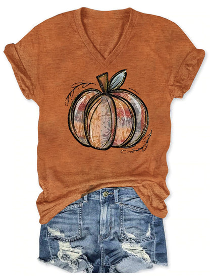 Women's T-Shirts V-Neck Dragonfly Tee Cute Summer Graphic Shirts Vintage Boho Flowers Short Sleeve T Shirt