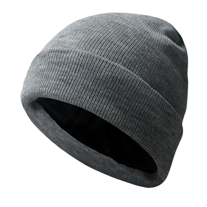 PFFY Beanie for Men Women Unisex Knit Cuffed Plain Winter Thick Lined Beanies Hats