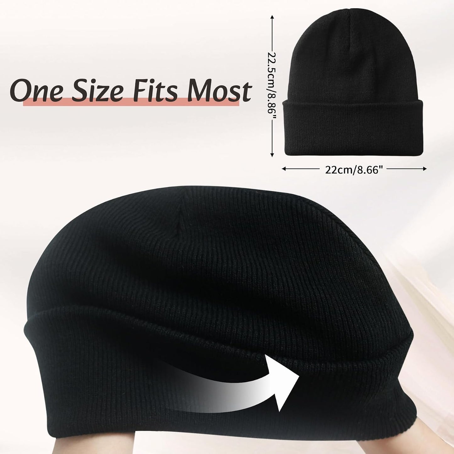 PFFY Satin Lined Beanie for Women Silk Lining Soft Winter Hats Reduce Frizz Knit Beanies Warm Skull Cap