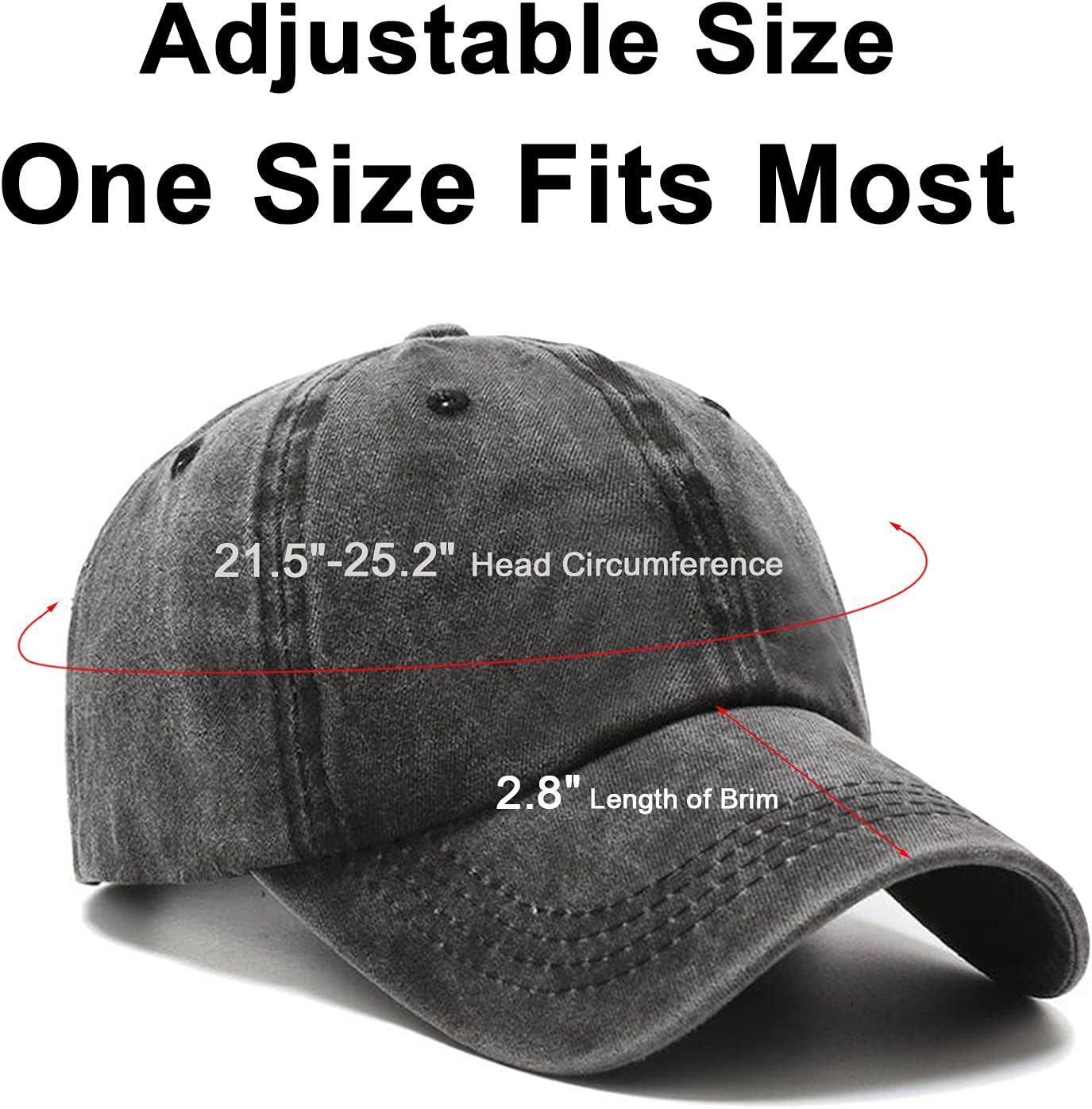 PFFY 2 Packs Vintage Washed Distressed Baseball Cap Golf Dad Hat for Men Women