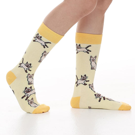 YEXIPO Womens Funny Socks Novelty Crazy Cute Crew Socks Gifts for Animal Lovers