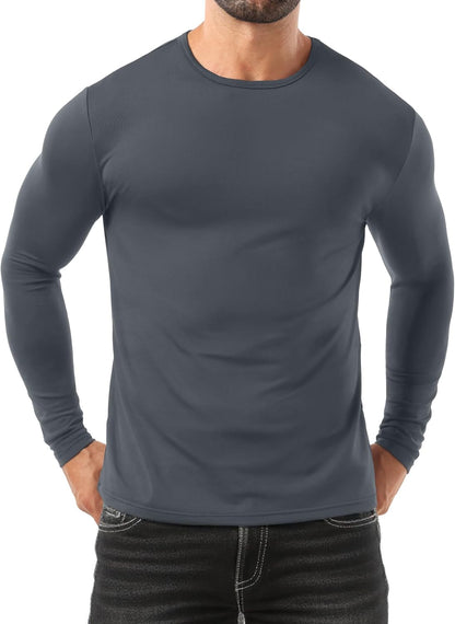 Sailwindt Mens Rash Guard Base Layer Crew Shirts Long Sleeve Thermal Underwear