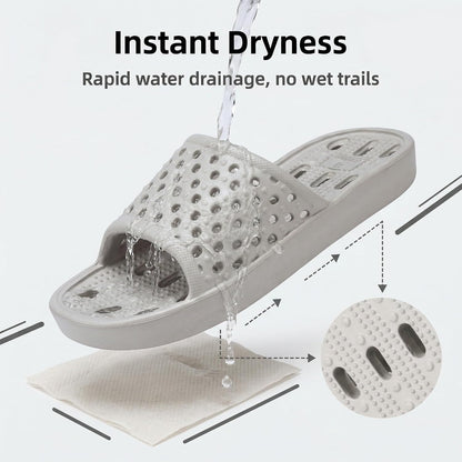 Shower Shoes for Men and Women,Non-Slip Quick-Dry Bath Slippers with Drain Holes,Lightweight Pool, Gym, Bathroom & College Dorm Sandals