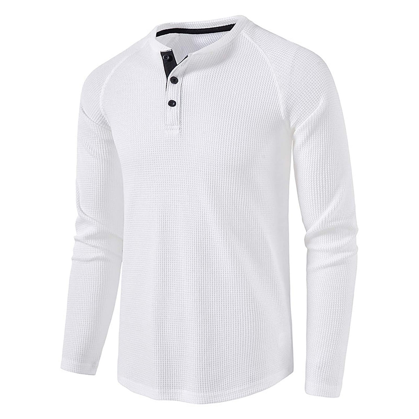 sandbank Men's Henley Casual T-Shirts Fashion Long Sleeve Shirt Lightweight Button T-Shirts