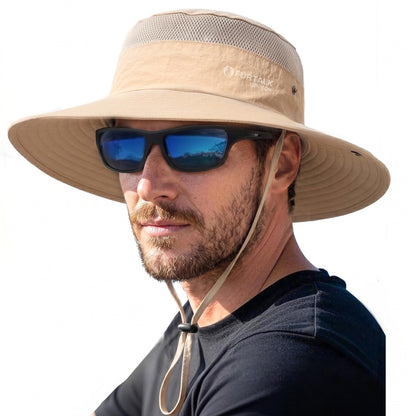 FURTALK Sun Hats for Men Women UPF Sun Protection Breathable Wide Brim | Nylon UV Protection, Breathable Adjustable, 2-in-1 Wide Brim, Packable Water-Resistant, Fishing Hiking Summer