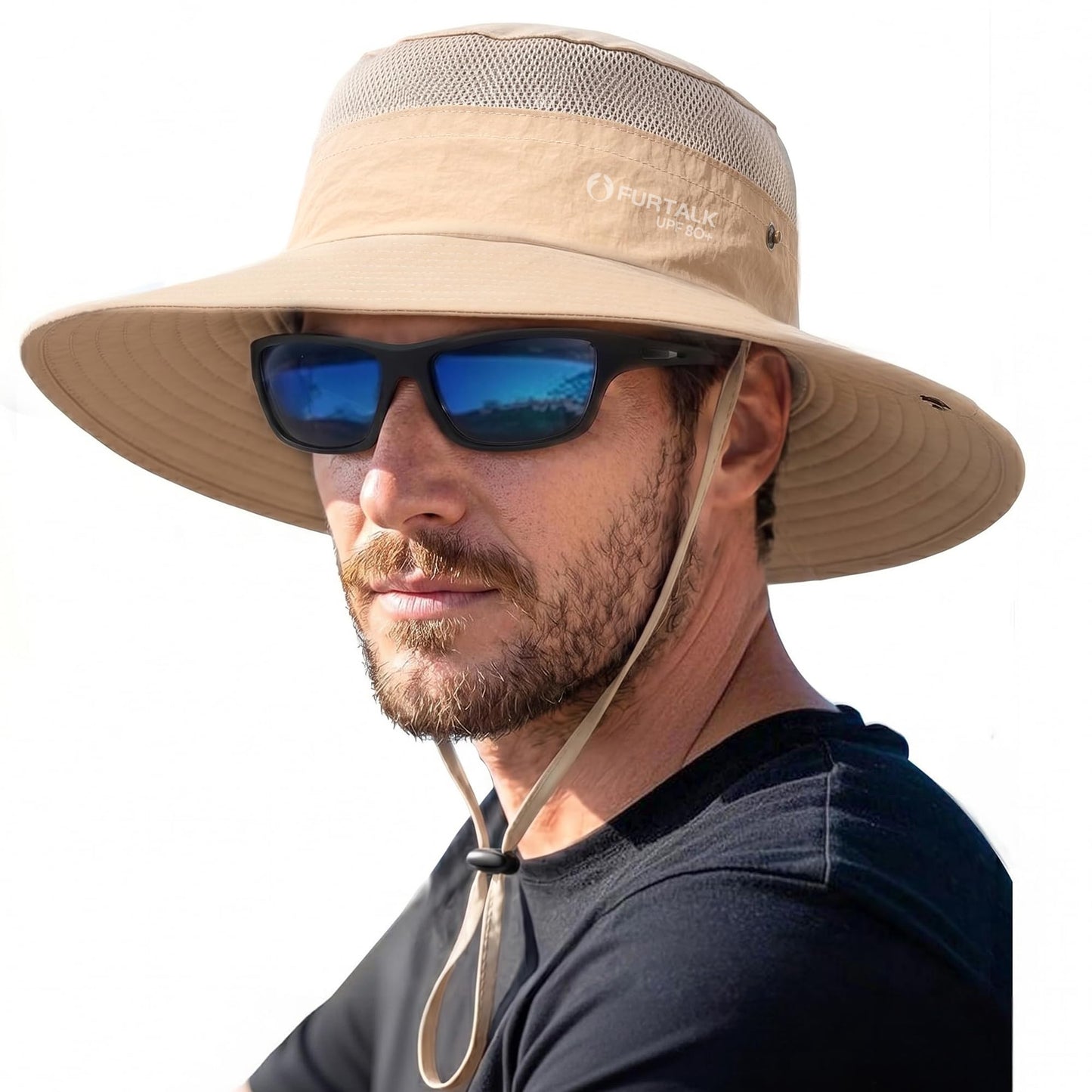 FURTALK Sun Hats for Men Women UPF Sun Protection Breathable Wide Brim | Nylon UV Protection, Breathable Adjustable, 2-in-1 Wide Brim, Packable Water-Resistant, Fishing Hiking Summer