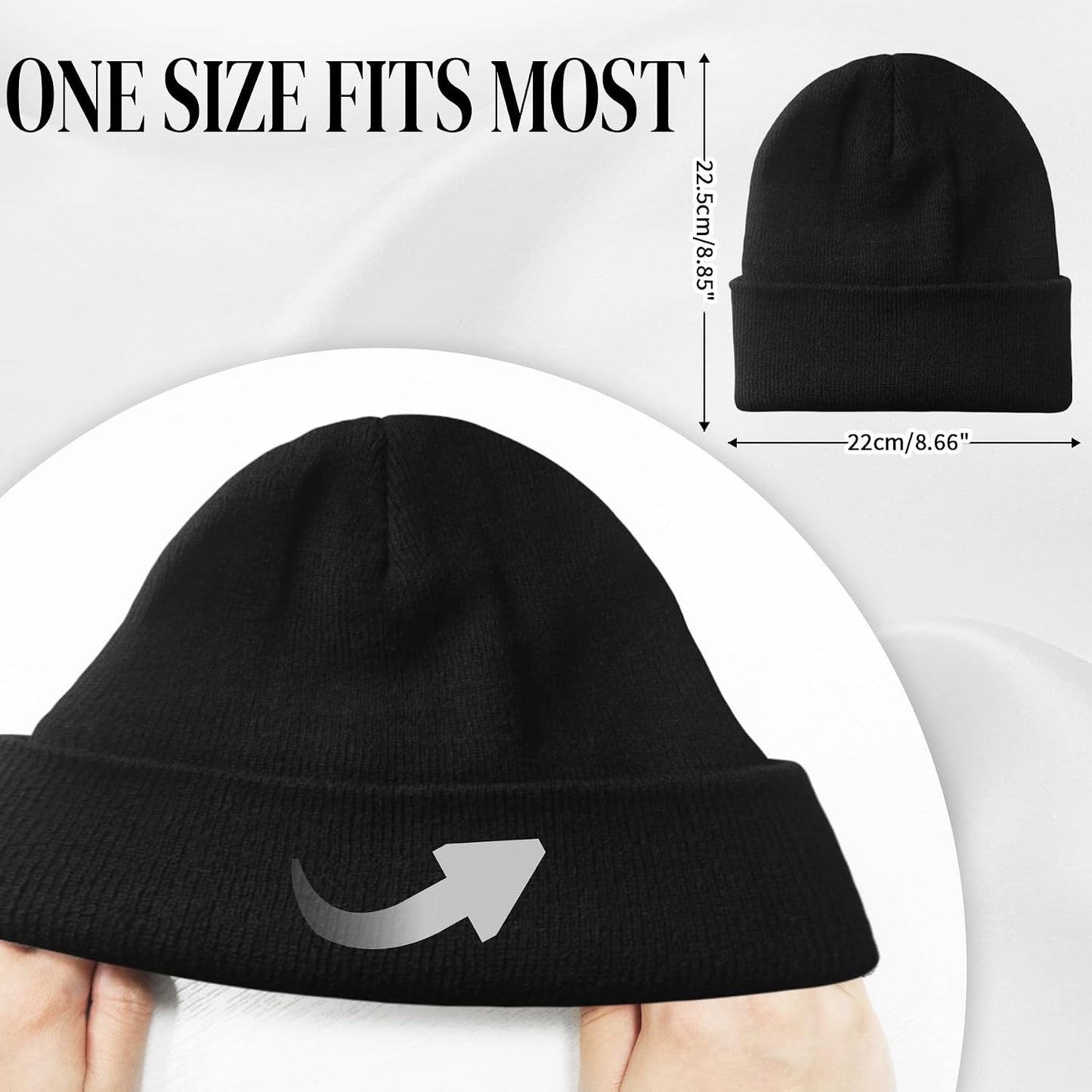 PFFY Womens Satin Lined Beanie Hat Silk Lining Winter Hats Beanies for Women Soft Slouchy Beanie Skull Cap