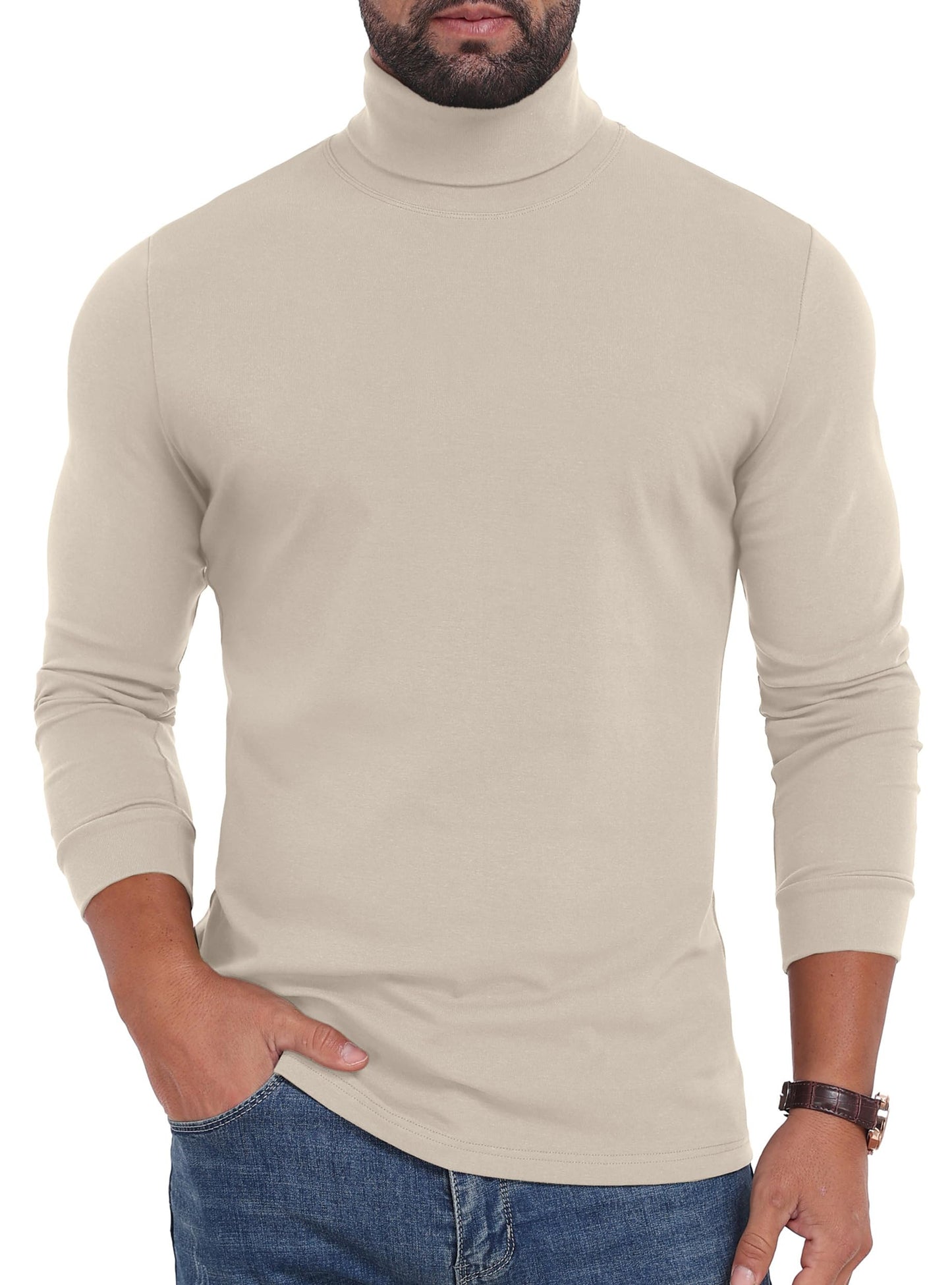 Sailwind Men's Lightweight Turtleneck Shirts Long Sleeve Thermal Pullover Sweater