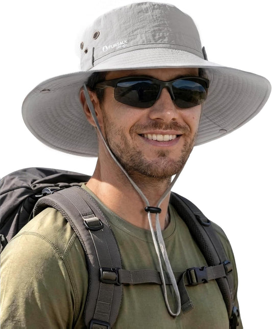 FURTALK Sun Hats for Men Fishing Hat UPF 80+ Foldable Wide Brim Outdoor Hiking Beach Summer Hats