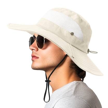 PFFY Sun Beach Hats for Women Men UV Protection Wide Brim Foldable Fishing Sun Bucket Hat Outdoor Essentials
