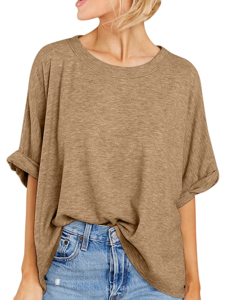 Women Oversized T-Shirt Summer Casual Short Sleeve Loose Tee Tops