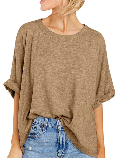 Women Oversized T-Shirt Summer Casual Short Sleeve Loose Tee Tops