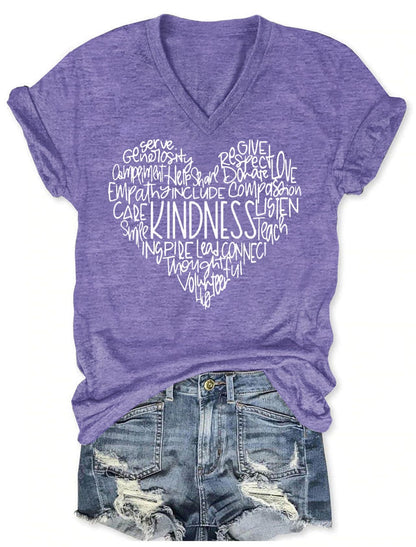 Women's T-Shirts V-Neck Dragonfly Tee Cute Summer Graphic Shirts Vintage Boho Flowers Short Sleeve T Shirt