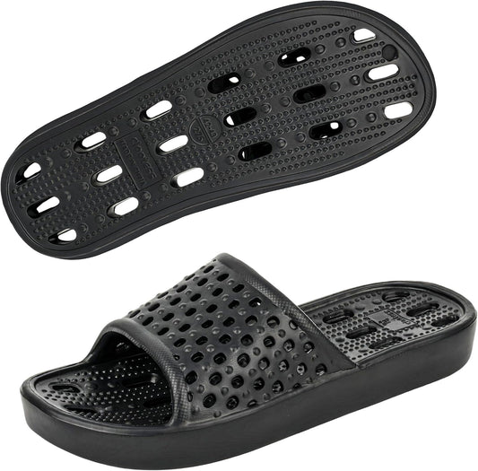 Shower Shoes for Men and Women,Non-Slip Quick-Dry Bath Slippers with Drain Holes,Lightweight Pool, Gym, Bathroom & College Dorm Sandals