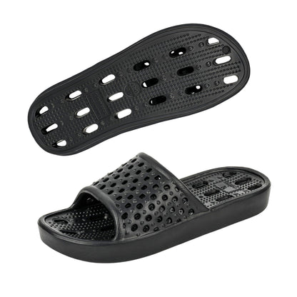 Shower Shoes for Men and Women,Non-Slip Quick-Dry Bath Slippers with Drain Holes,Lightweight Pool, Gym, Bathroom & College Dorm Sandals