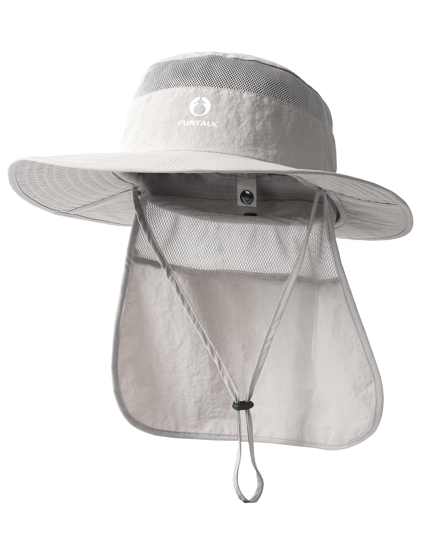 FURTALK Sun Hats for Men Women Fishing Hat with Neck Flap UPF 80+ Breathable Wide Brim Hiking Safari Summer Bucket Hats