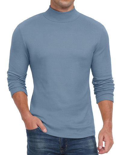 Sailwind Men's Mock Turtleneck Long Sleeve T Shirts Basic Slim Fit Pullover Sweater Thermal Lightweight Tees