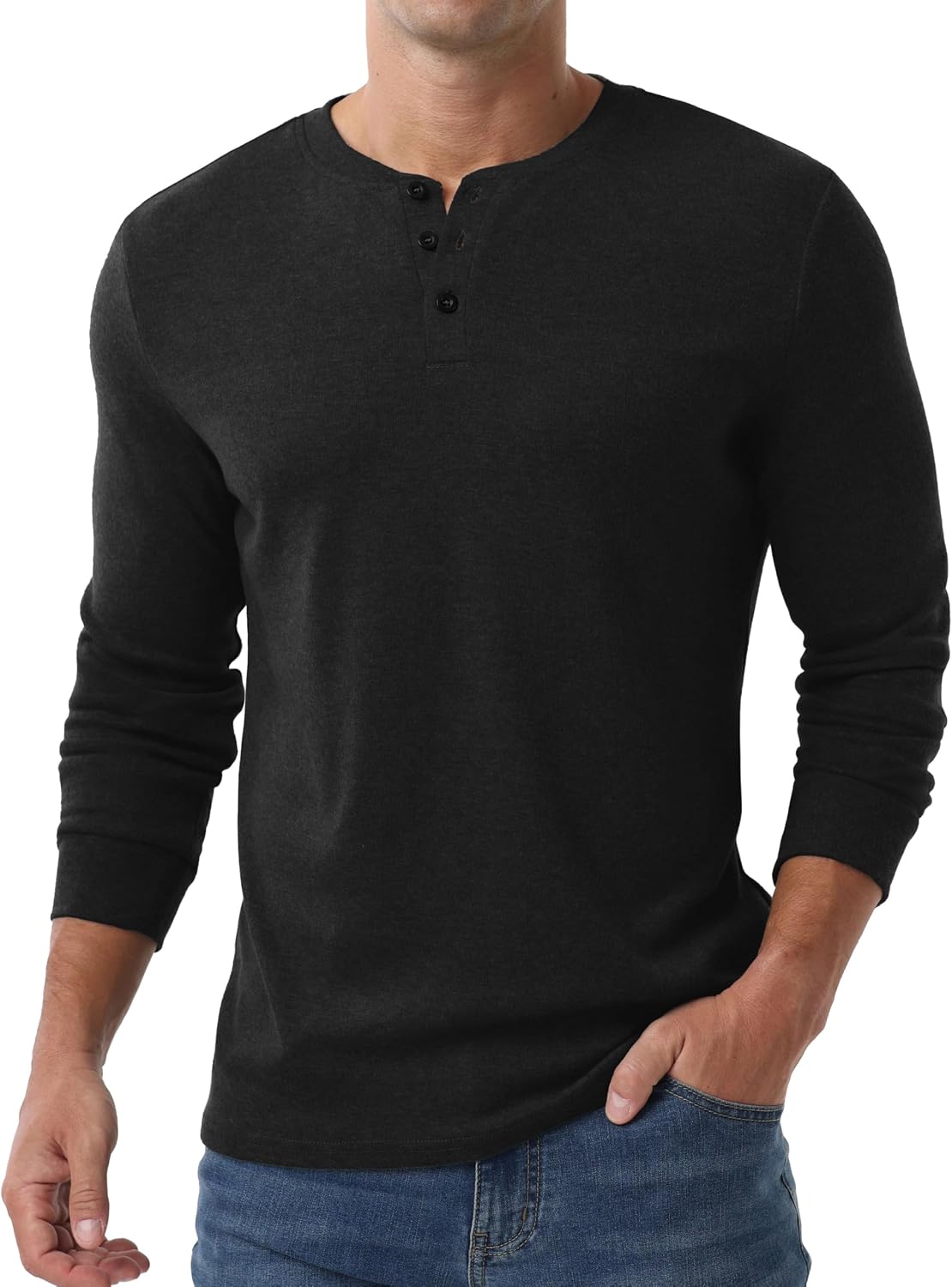 Sailwind Men's Henley Shirts Long Sleeve Casual Classic T-Shirts Button Henley Pullover Tee
