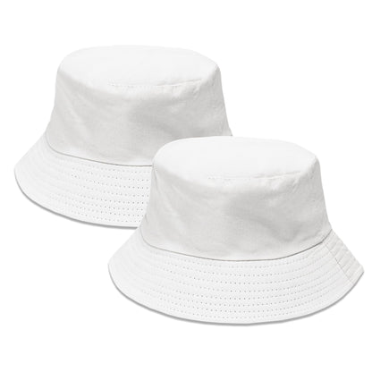 PFFY 2 Packs Bucket Hat for Women Men Cotton Hats Sun Beach Fishing Cap