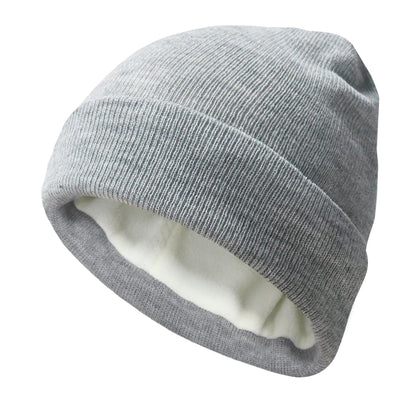PFFY Beanie for Men Women Unisex Knit Cuffed Plain Winter Thick Lined Beanies Hats