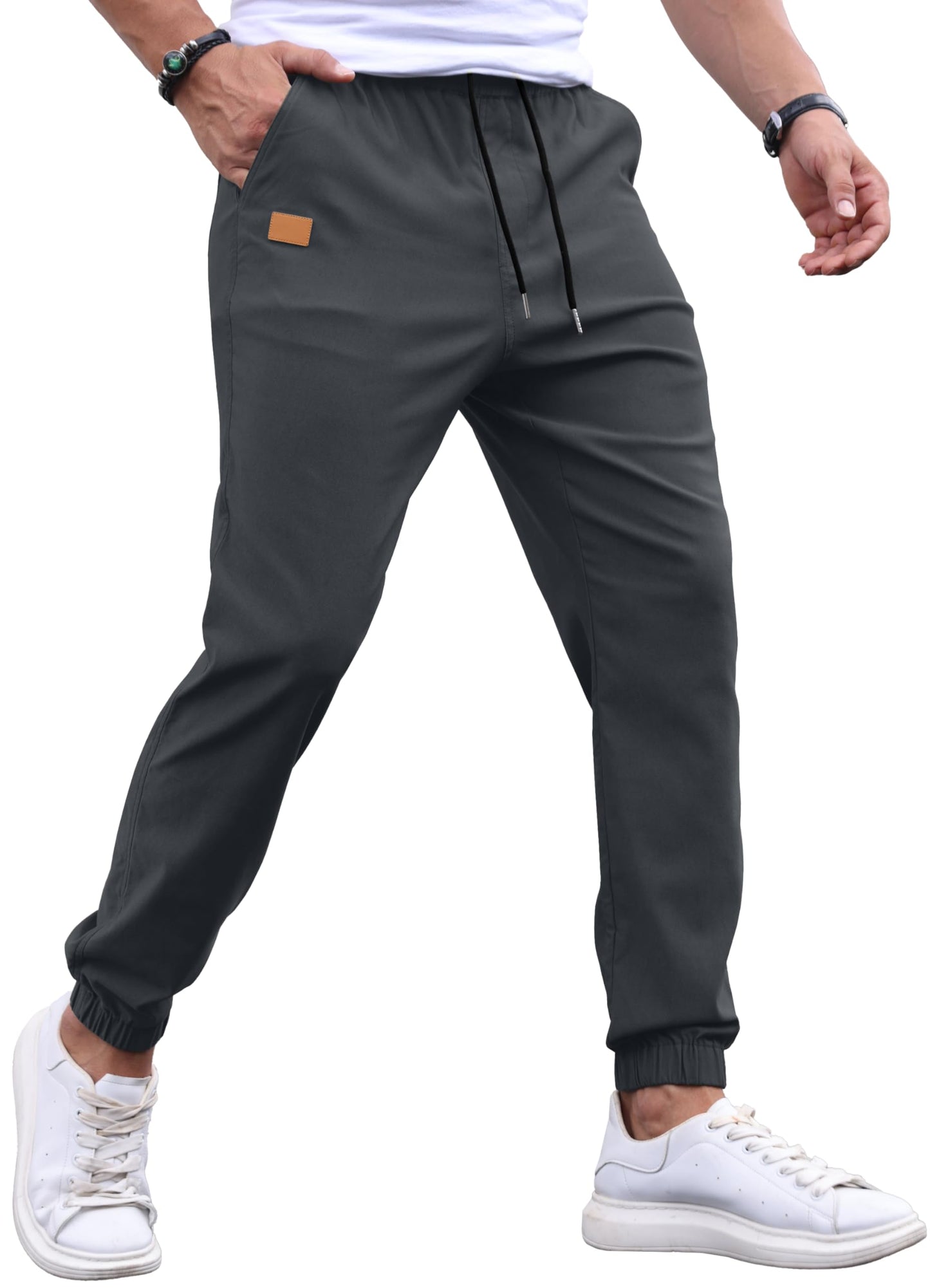 Sailwind Men's Casual Joggers Pants Drawstring Outdoor Chino Cargo Pants Twill Jogging Sweatpants Hiking