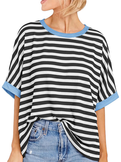 Women Oversized T-Shirt Summer Casual Short Sleeve Loose Tee Tops