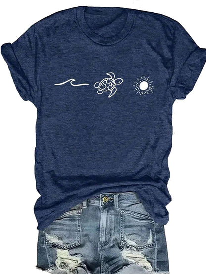 Women's Vintage Floral T Shirt Boho Wildflower Graphic Loose Tees Short Sleeve Casual Tops