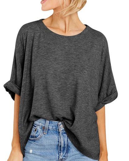 Women Oversized T-Shirt Summer Casual Short Sleeve Loose Tee Tops