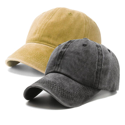 PFFY 2 Packs Vintage Washed Distressed Baseball Cap Golf Dad Hat for Men Women