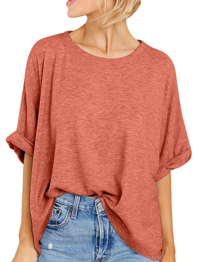 Women Oversized T-Shirt Summer Casual Short Sleeve Loose Tee Tops