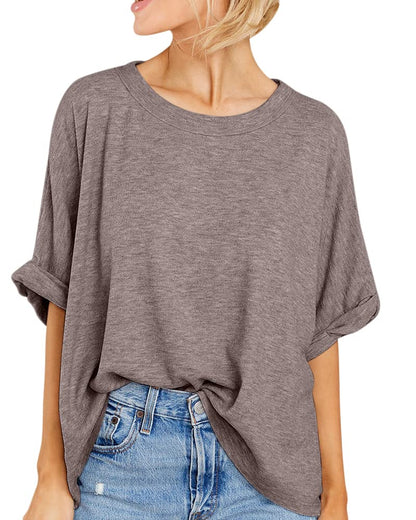 Women Oversized T-Shirt Summer Casual Short Sleeve Loose Tee Tops