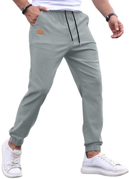 Sailwind Men's Casual Joggers Pants Drawstring Outdoor Chino Cargo Pants Twill Jogging Sweatpants Hiking