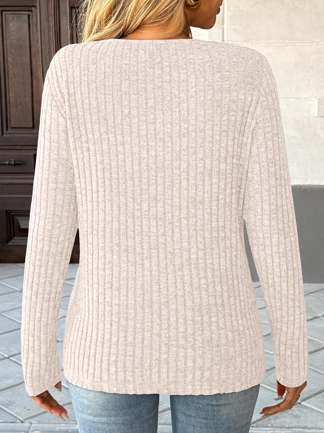 AUTOMET Womens Long Sleeve Shirt Fall Fashion 2025 V Neck Sweater Tunic Tops Dressy Casual Work Blouse Trendy Winter Clothing